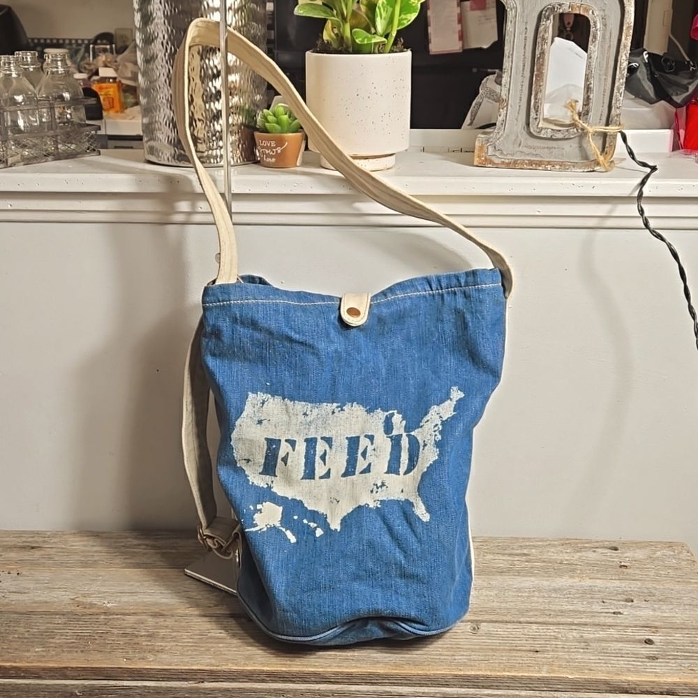 GAP Feed USA Denim Tote Bag